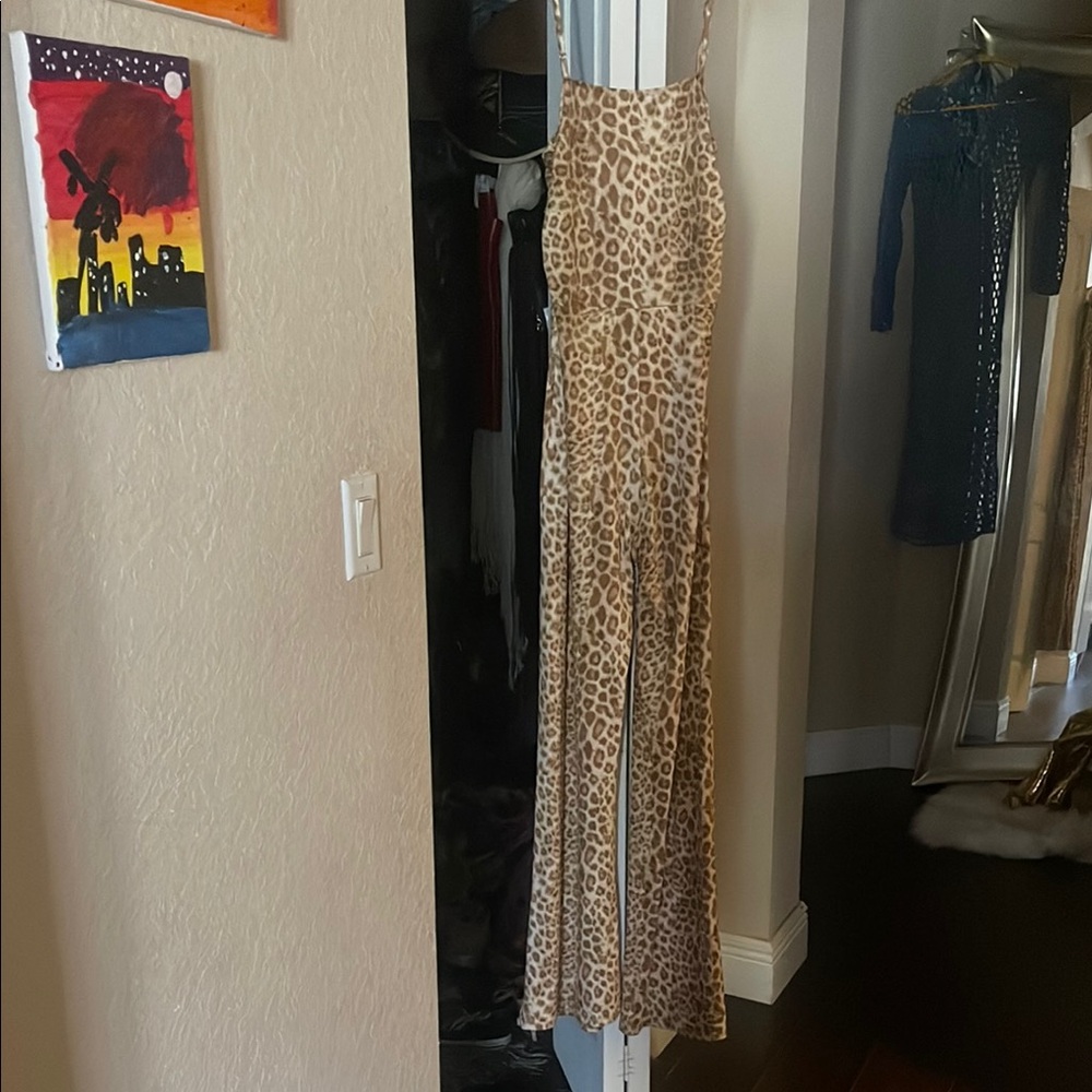 Leopard Print Jumpsuit - image 1